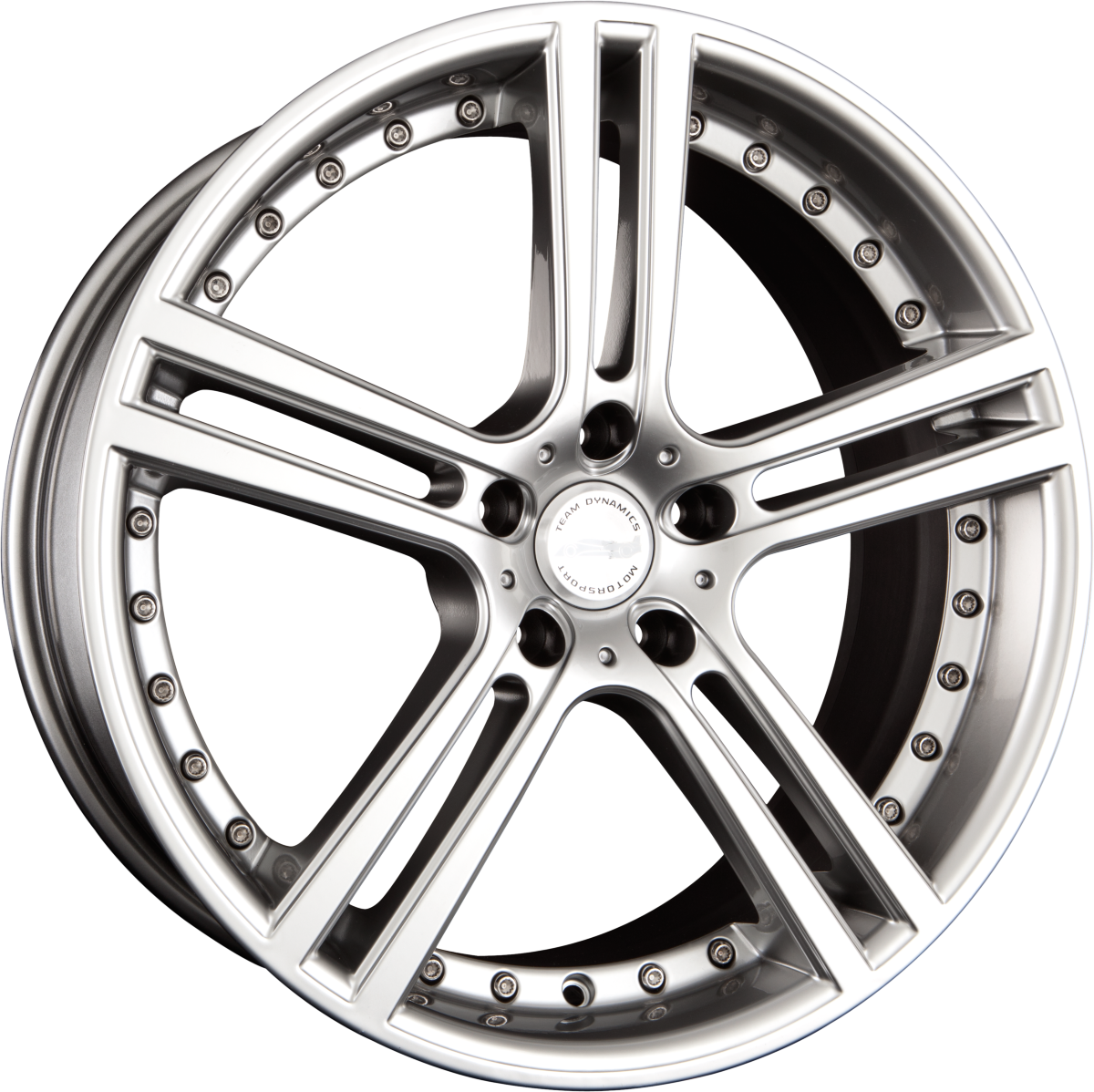 Team Dynamics LE Mans High-Power-Silver Alufelge 9.5x19 Zoll ET45 LK 5x112 ML73.1 – Bild 2