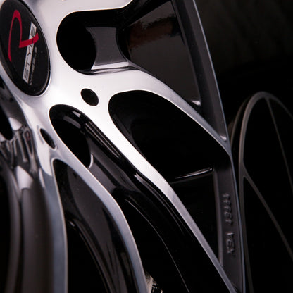R Style SR13 Black Front Polished Alufelge 6.5x16 Zoll ET48 LK 5x114.3 ML70.4 – Bild 5