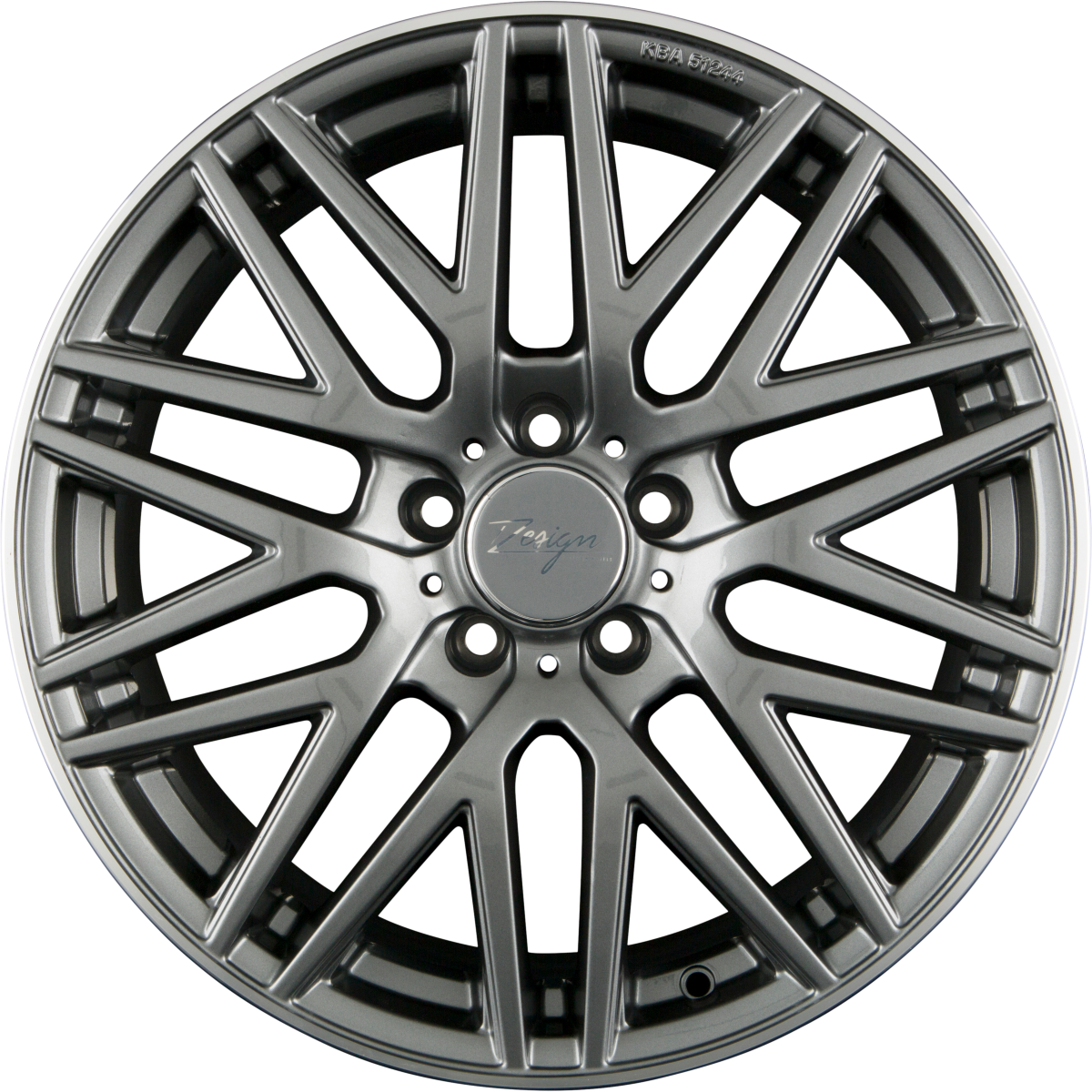 Z Design Z001 Grey Lip Polished Alufelge 8x18 Zoll ET45 LK 5x112 ML66.6