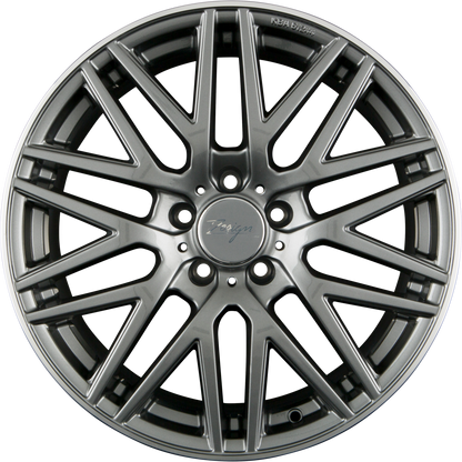 Z Design Z001 Grey Lip Polished Alufelge 8x18 Zoll ET45 LK 5x112 ML66.6