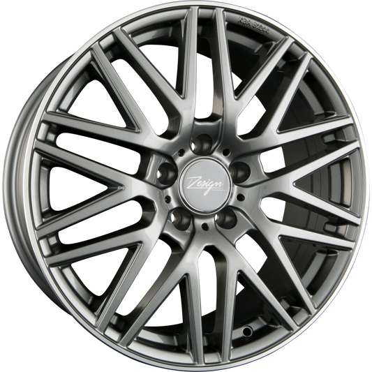 Z Design Z001 Grey Lip Polished Alufelge 8x18 Zoll ET45 LK 5x112 ML66.6 – Bild 2