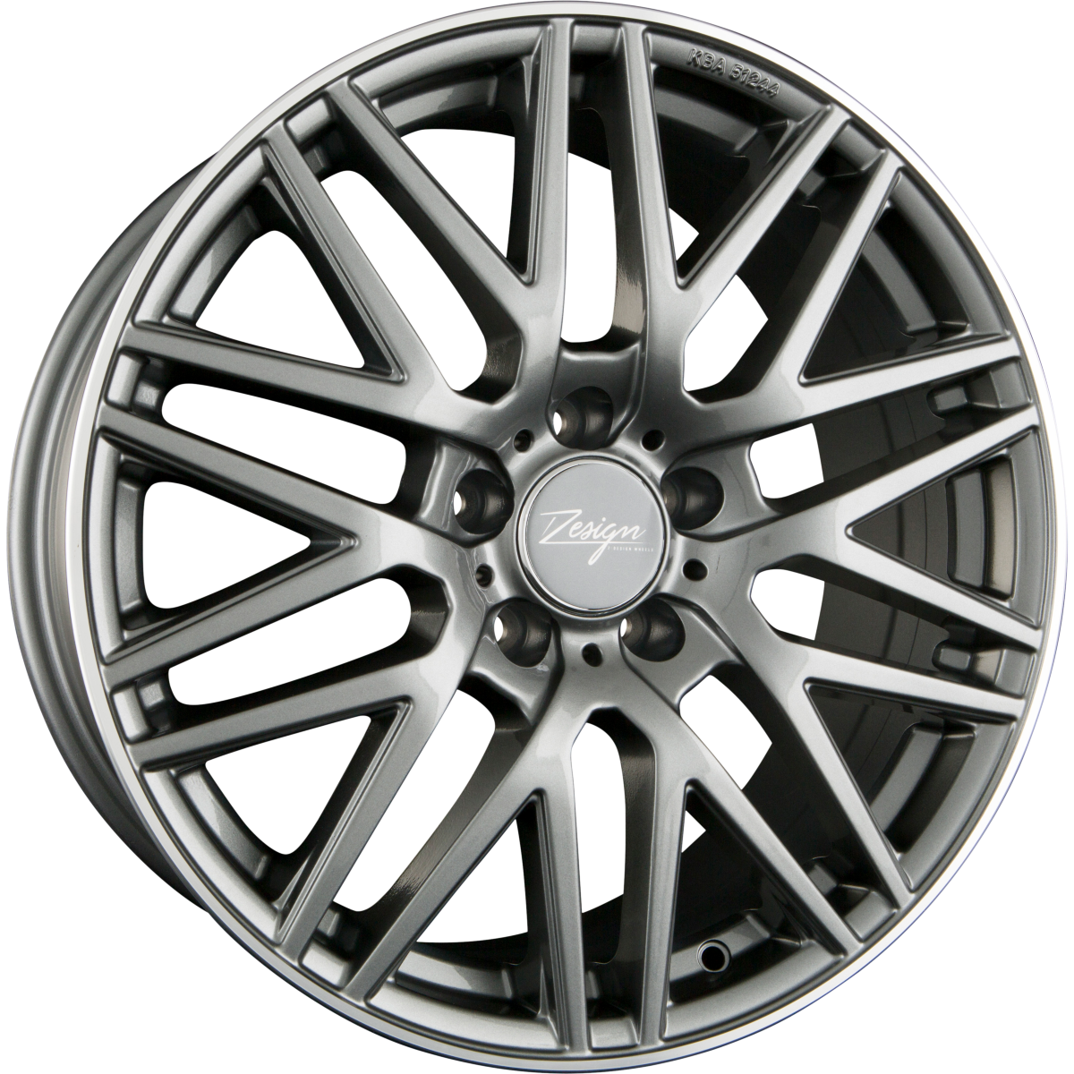 Z Design Z001 Grey Lip Polished Alufelge 8x18 Zoll ET45 LK 5x112 ML66.6 – Bild 2