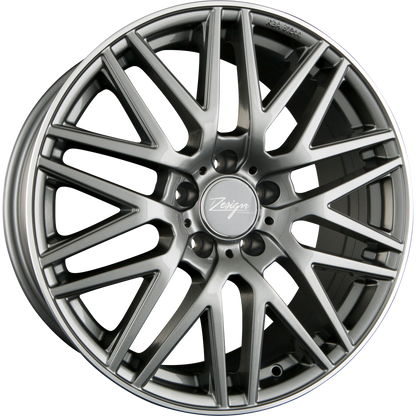 Z Design Z001 Grey Lip Polished Alufelge 8x18 Zoll ET45 LK 5x112 ML66.6 – Bild 2