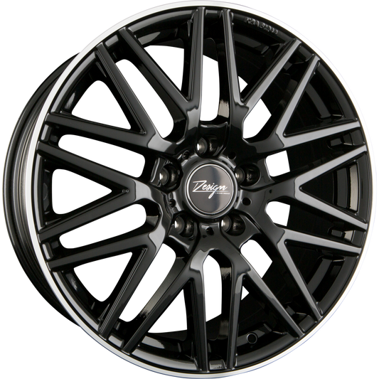 Z Design Z001 Black Lip Polished Alufelge 8x18 Zoll ET35 LK 5x120 ML72.6 – Bild 2