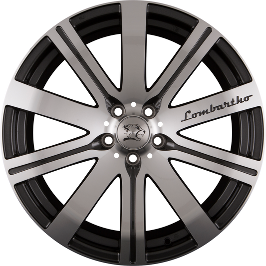 Cheetah Wheels Lombartho LX Gunmetal Front Polished Alufelge 9x21 Zoll ET50 LK 5x130 ML71.6