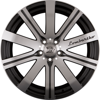Cheetah Wheels Lombartho LX Gunmetal Front Polished Alufelge 9x21 Zoll ET50 LK 5x130 ML71.6