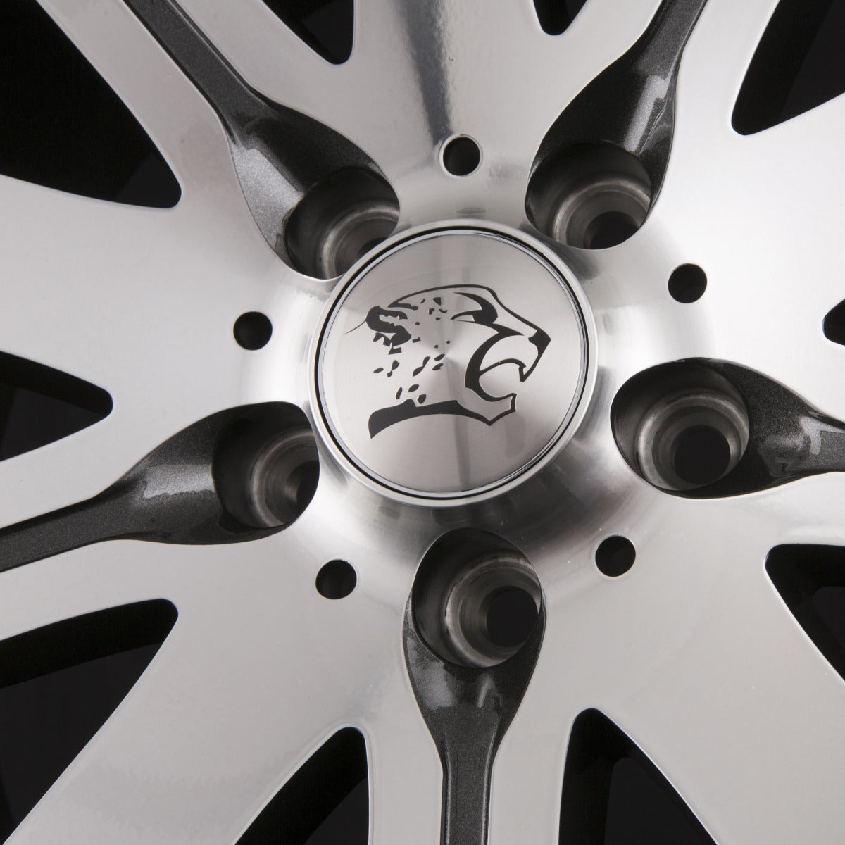 Cheetah Wheels Lombartho LX Gunmetal Front Polished Alufelge 10x22 Zoll ET55 LK 5x112 ML72.6 – Bild 5