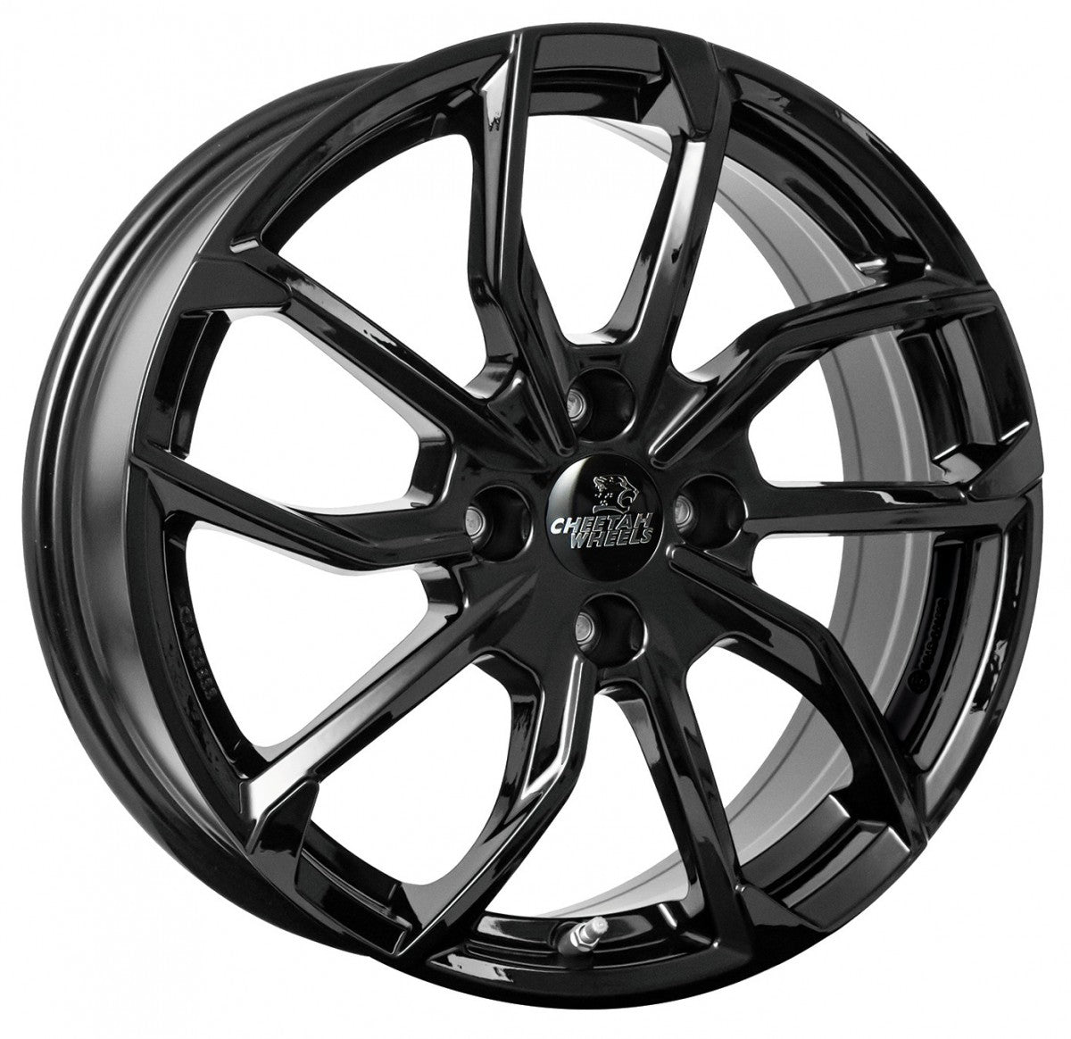 Cheetah Wheels CV.05 black shiny 8x18 ET45 - LK5/108 ML63.4