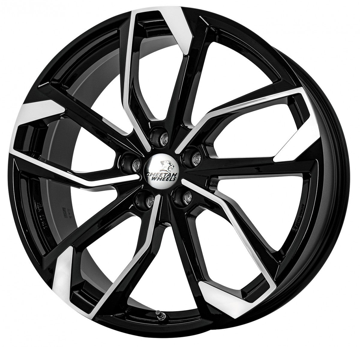Cheetah Wheels CV.05 black polished 8x18 ET48 - LK5/112 ML66.6