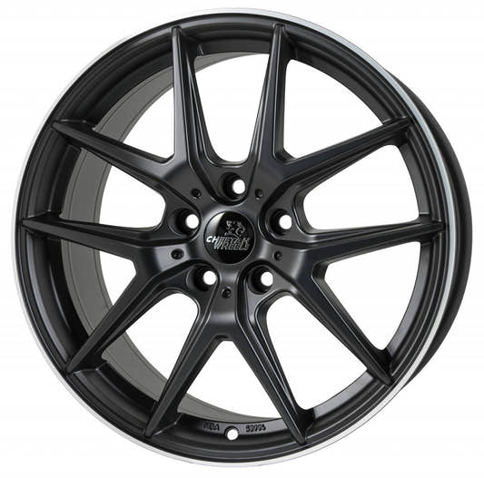 Cheetah Wheels CV.06 black matt polished Alufelge 7.5x17 Zoll ET45 LK 5x112 ML70.4
