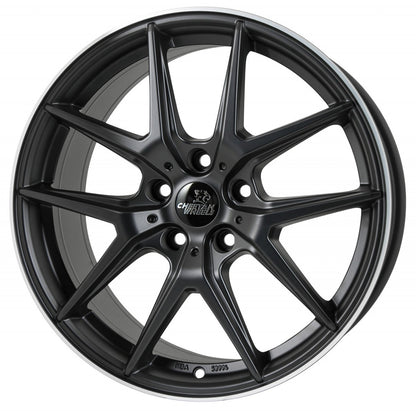 Cheetah Wheels CV.06 black matt polished 8x18 ET40 - LK5/112 ML70.4