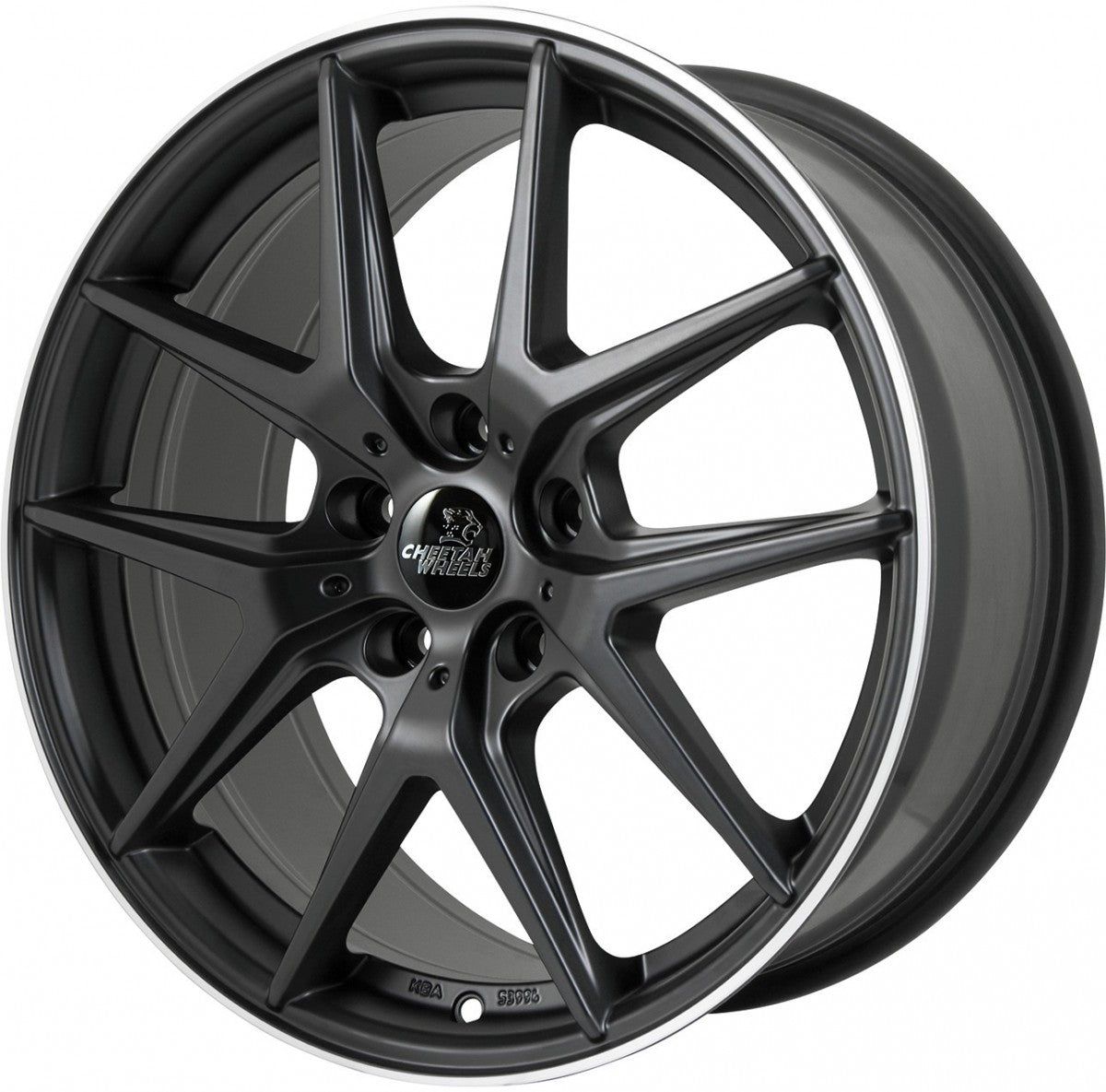 Cheetah Wheels CV.06 black matt polished 8x18 ET52 - LK5/112 ML70.4
