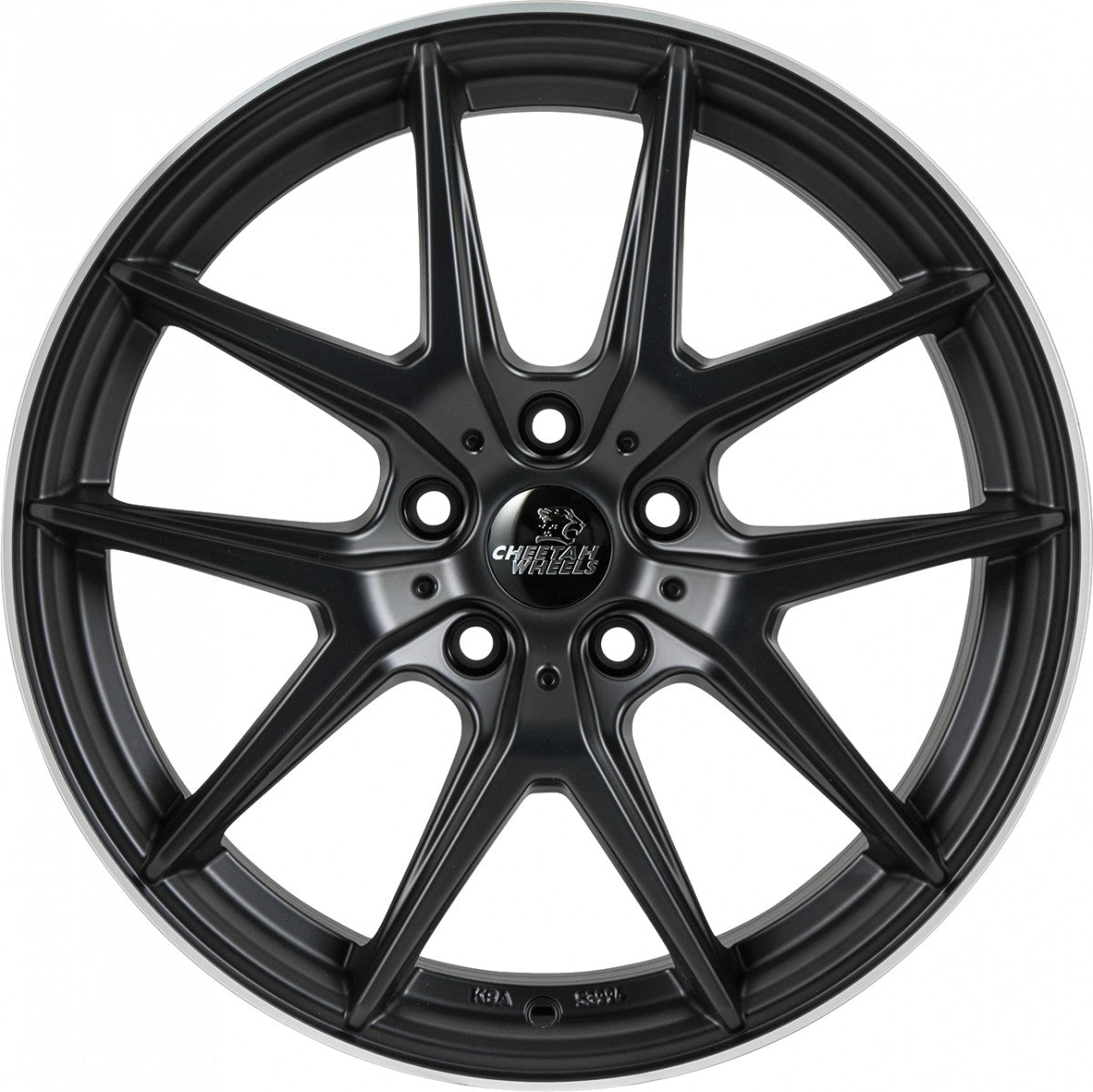 Cheetah Wheels CV.06 black matt polished 8.5x20 ET45 - LK5/114.3 ML70.4