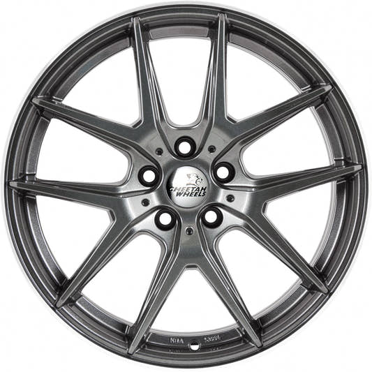 Cheetah Wheels CV.06 shiny grey polished 8x18 ET48 - LK5/112 ML70.4