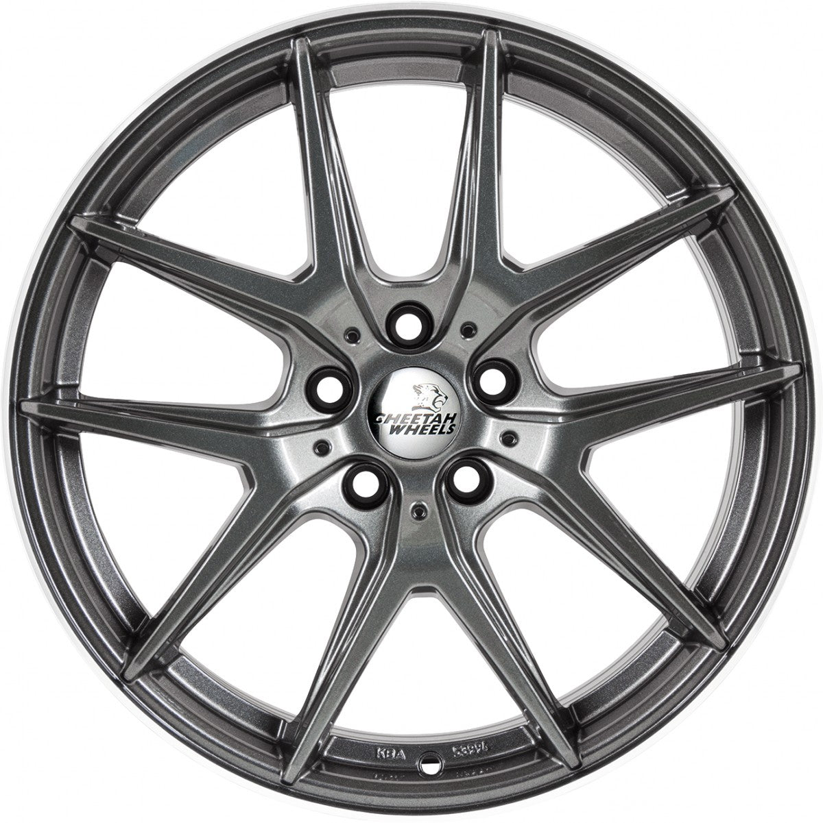 Cheetah Wheels CV.06 shiny grey polished 8x18 ET48 - LK5/112 ML70.4