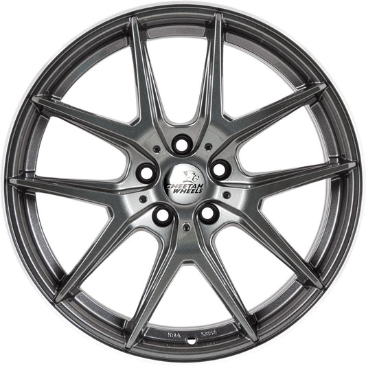 Cheetah Wheels CV.06 shiny grey polished 8x18 ET48 - LK5/114.3 ML70.4