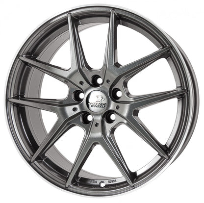 Cheetah Wheels CV.06 shiny grey polished 8.5x19 ET44 - LK5/114.3 ML70.4