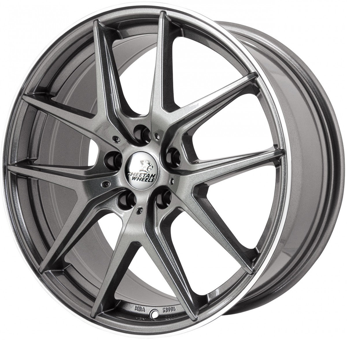 Cheetah Wheels CV.06 shiny grey polished 8.5x19 ET44 - LK5/114.3 ML70.4