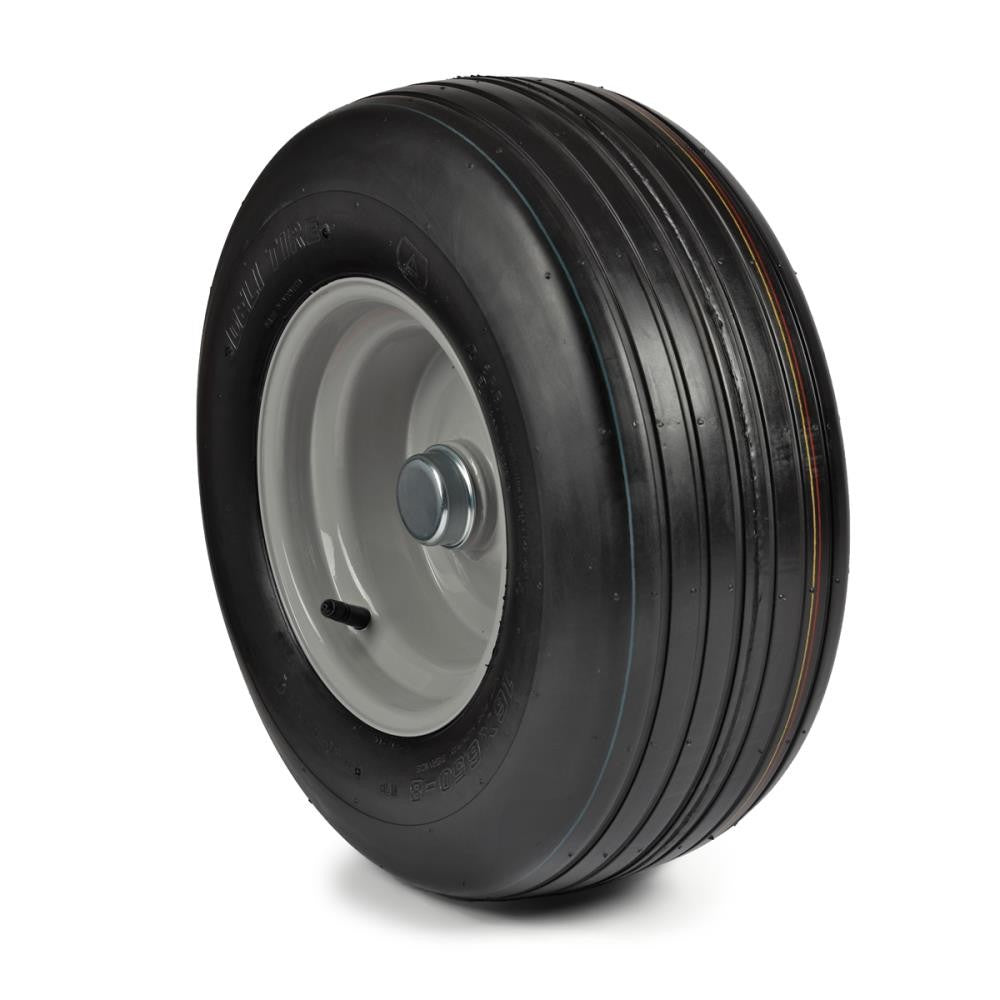 Deli Tyre Komplettrad 16x6.50-8, 4PR S-317 - Rille auf Stahlfelge 5.50Ax8 Ø:25 mm NL: 64 Kugellager Silber in