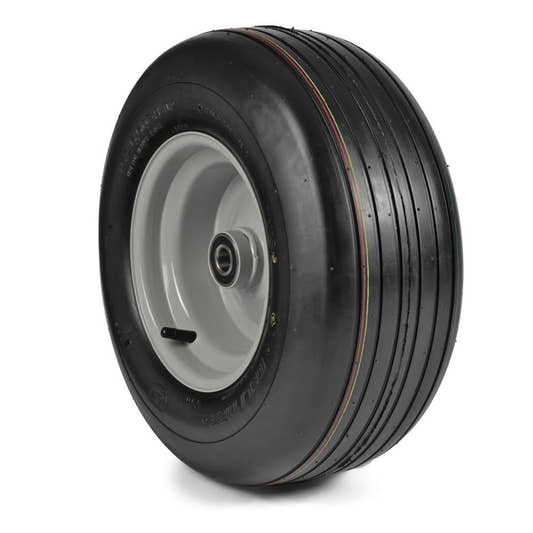 Deli Tyre Komplettrad 16x6.50-8, 10PR S-317 - Rille auf Stahlfelge 5.50Ax8 Ø:20 mm NL: 90 Kugellager Silber