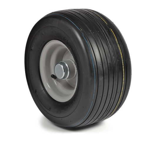 Deli Tyre Komplettrad 13x6.50-6, 4PR S-317 - Rille auf Stahlfelge 4.50Ax6 Ø:25 mm NL: 74 Kugellager Silber in