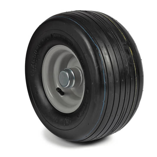 Deli Tyre Komplettrad 13x6.50-6, 4PR S-317 - Rille auf Stahlfelge 4.50Ax6 Ø:25 mm NL: 85 Kugellager Silber in