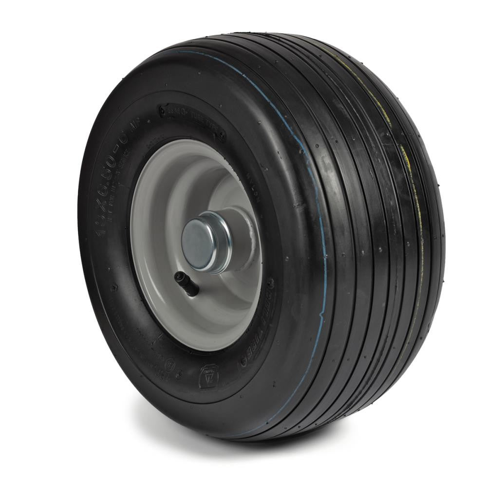 Deli Tyre Komplettrad 13x6.50-6, 4PR S-317 - Rille auf Stahlfelge 4.50Ax6 Ø:25 mm NL: 85 Kugellager Silber in