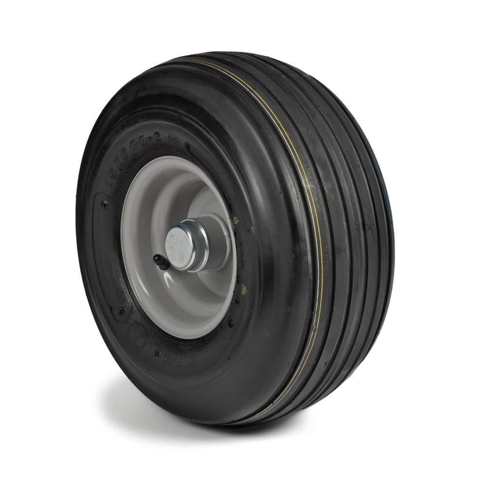 Deli Tyre Komplettrad 15x6.00-6, 10PR S-317 - Rille auf Stahlfelge 4.50Ax6 Ø:25 mm NL: 85 Kugellager Silber i
