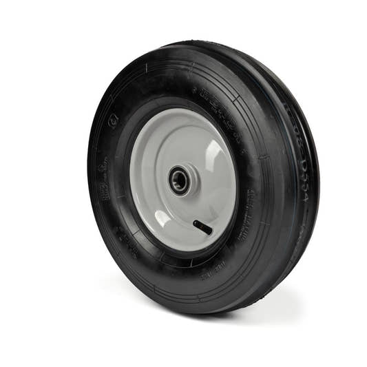 Kenda Komplettrad 4.80/4.00-8, 4PR K406 auf Stahlfelge 2.50Ax8 Ø:25 mm NL: 75 Kugellager Silber