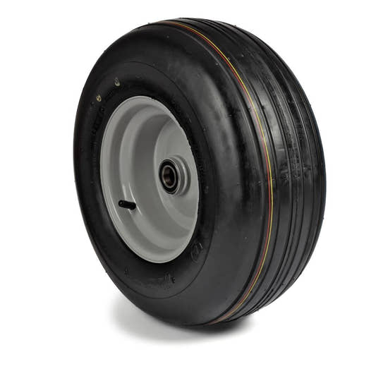 Deli Tyre Komplettrad 16x6.50-8, 10PR S-317 - Rille auf Stahlfelge 5.50Ax8 Ø:25 mm NL: 75 Kugellager Silber
