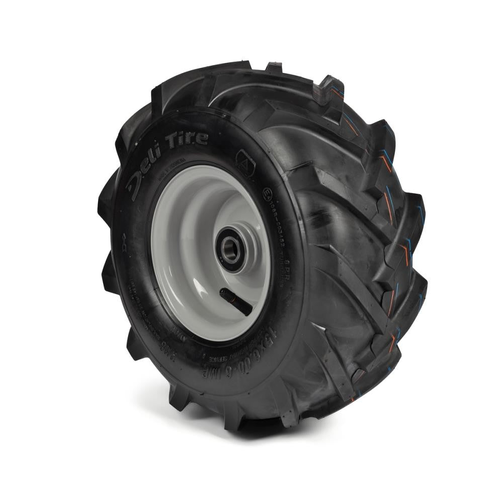 Deli Tyre Komplettrad 15x6.00-6, 6PR S-247 auf Stahlfelge 4.50Ax6 Ø:20 mm NL: 64 Kugellager Silber
