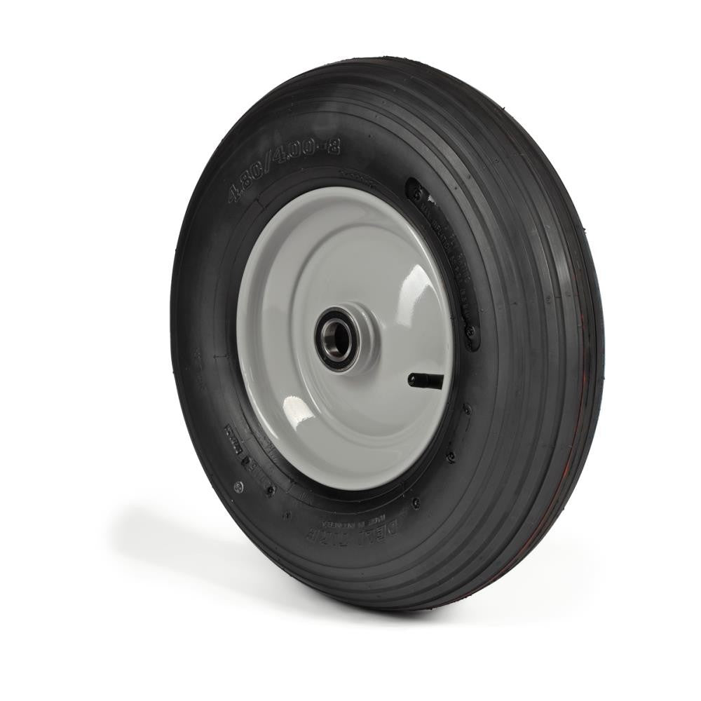 Deli Tyre Komplettrad 4.80/4.00-8, 6PR S-379 auf Stahlfelge 2.50Ax8 Ø:25 mm NL: 75 Kugellager Silber