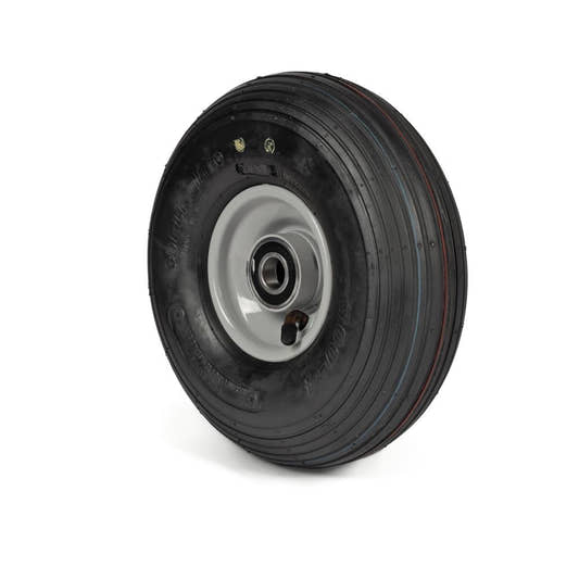 Deli Tyre Komplettrad 3.00-4, 4PR S-379 auf Stahlfelge 2.10x4 Ø:20 mm NL: 50 Kugellager Silber