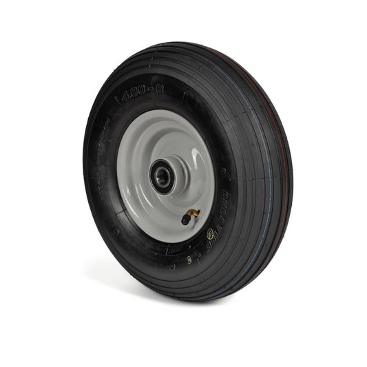 Deli Tyre Komplettrad: 3.50-6, 4PR S-379 / Stahl-Felge: 2.50Ax6 Ø:20 mm NL: 75 Kugellager Silber