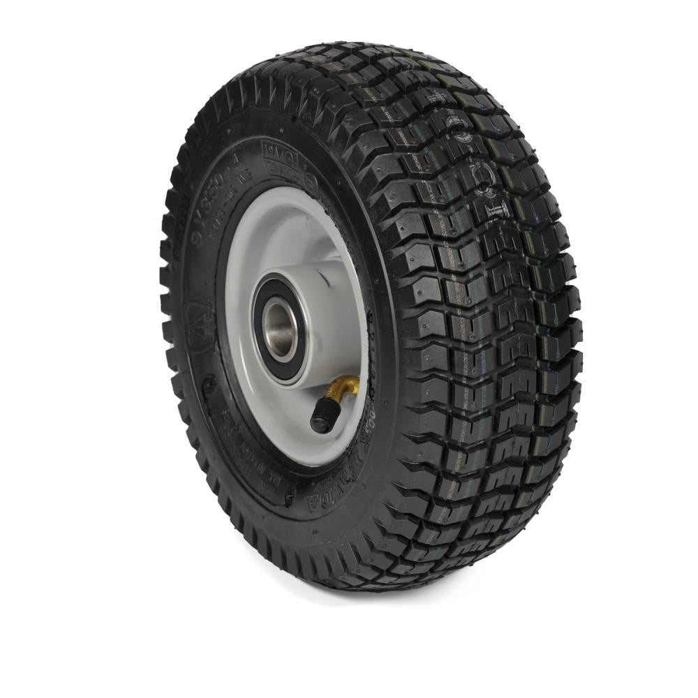 Kenda Komplettrad 9x3.50-4, 4 PR K372 Turf Max auf Stahlfelge 2.10x4 Ø:20 mm NL: 50 Kugellager Silber