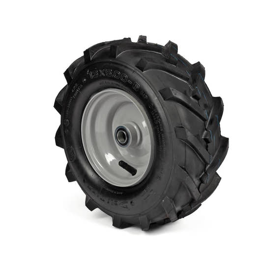 Deli Tyre Komplettrad 13x5.00-6, 4PR S-247 auf Stahlfelge 3.50Ax6 Ø:19 mm NL: 64 Kugellager Silber