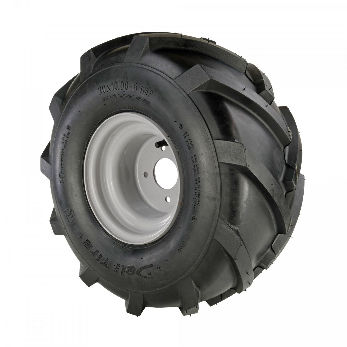 Deli Tyre Komplettrad 20x10.00-8, 4PR S-247 auf Stahlfelge 7.00x8 4/100/60 ET-5 Silber