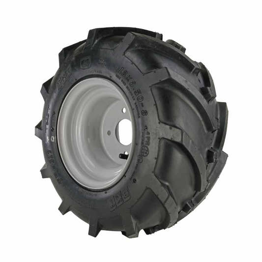 BKT Komplettrad 18x8.50-8, 4PR, TL, BKT TR317, TR 317 auf Stahlfelge 7.00x8 Ø: mm NL: 80 Silber