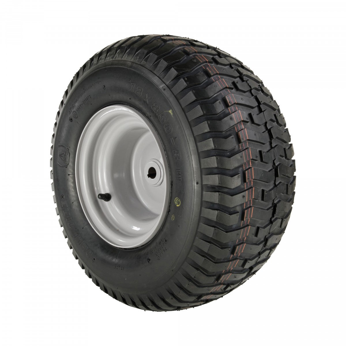 Deli Tyre Komplettrad 18x8.50-8 4PR TL, Deli S-366, S-366 auf Stahlfelge 7.00x8 Ø:19 mm NL: 80 Silber