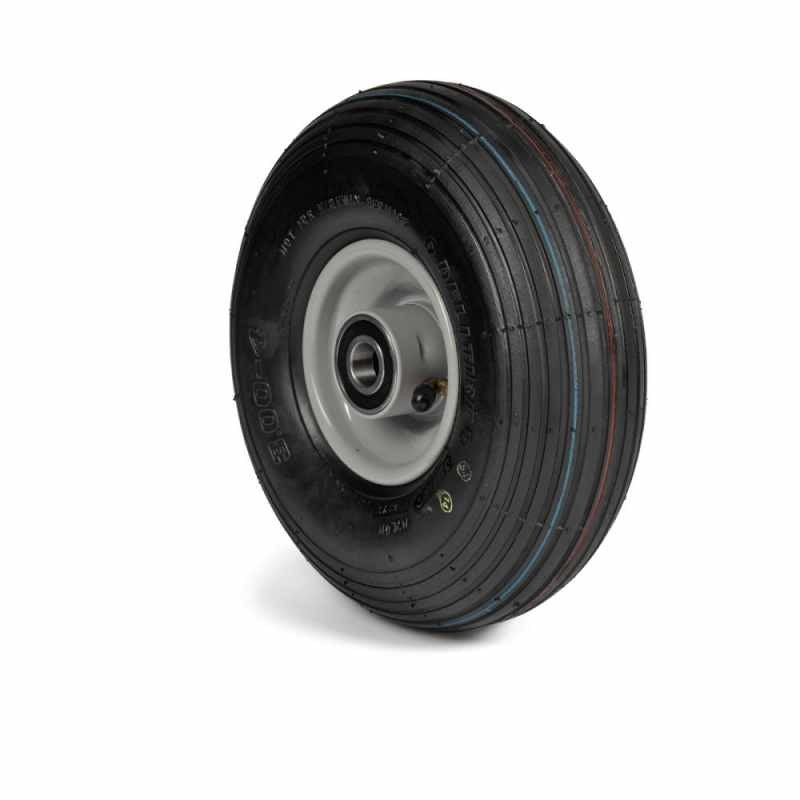 Deli Tyre Komplettrad 4.80/4.00-8, 4PR S-379 auf Stahlfelge 2.50Ax8 Ø:20 mm NL: 88 Gleitlager Silber