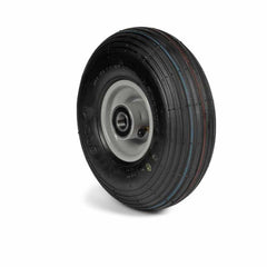 Deli Tyre Komplettrad 4.80/4.00-8, 4PR S-379 auf Stahlfelge 2.50Ax8 Ø:25 mm NL: 75 Gleitlager Silber