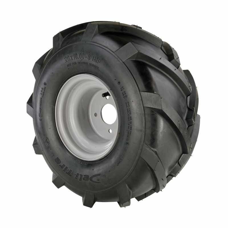 Deli Tyre Komplettrad 20x10.00-8, 4PR, TL, Deli S-247 AS, S-247 auf Stahlfelge 7.00x8 Ø: mm NL: 80 Silber