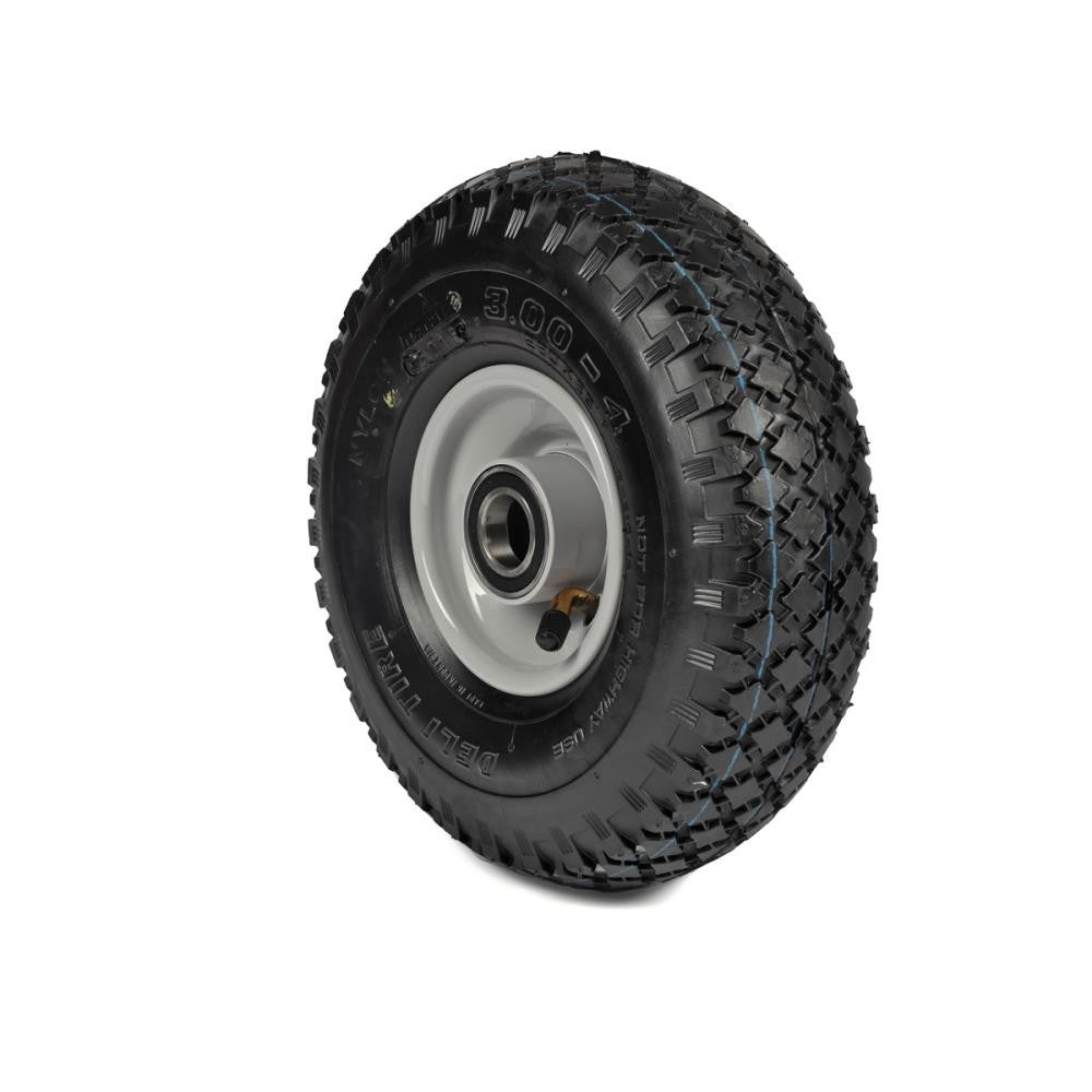 Deli Tyre Komplettrad 3.00-4, 4PR S-310 - Block auf Stahlfelge 2.10x4 Ø:25 mm NL: 60 Kugellager Silber