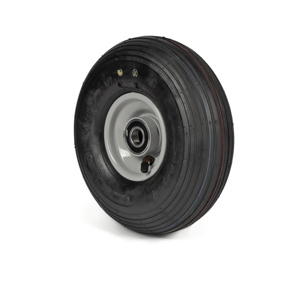 Deli Tyre Komplettrad 3.00-4, 4PR S-379 auf Stahlfelge 2.10x4 Ø:20 mm NL: 60 Kugellager Silber