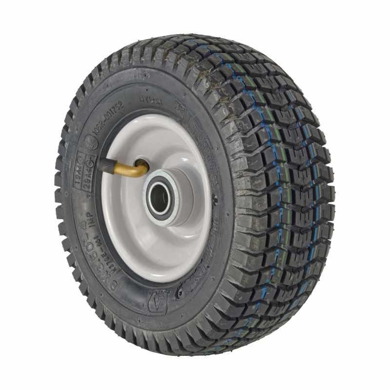 Kenda Komplettrad 9x3.50-4, 4 PR K372 Turf Max auf Stahlfelge 2.10x4 Ø:20 mm NL: 60 Kugellager Silber