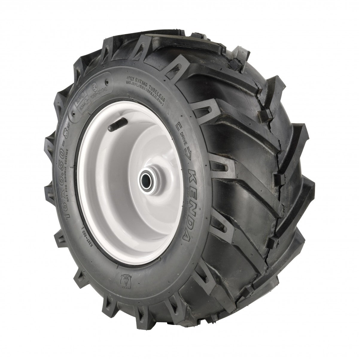 Kenda Komplettrad 16x6.50-8, 4PR K357 auf Stahlfelge 5.50Ax8 Ø:19 mm NL: 75 Kugellager Silber