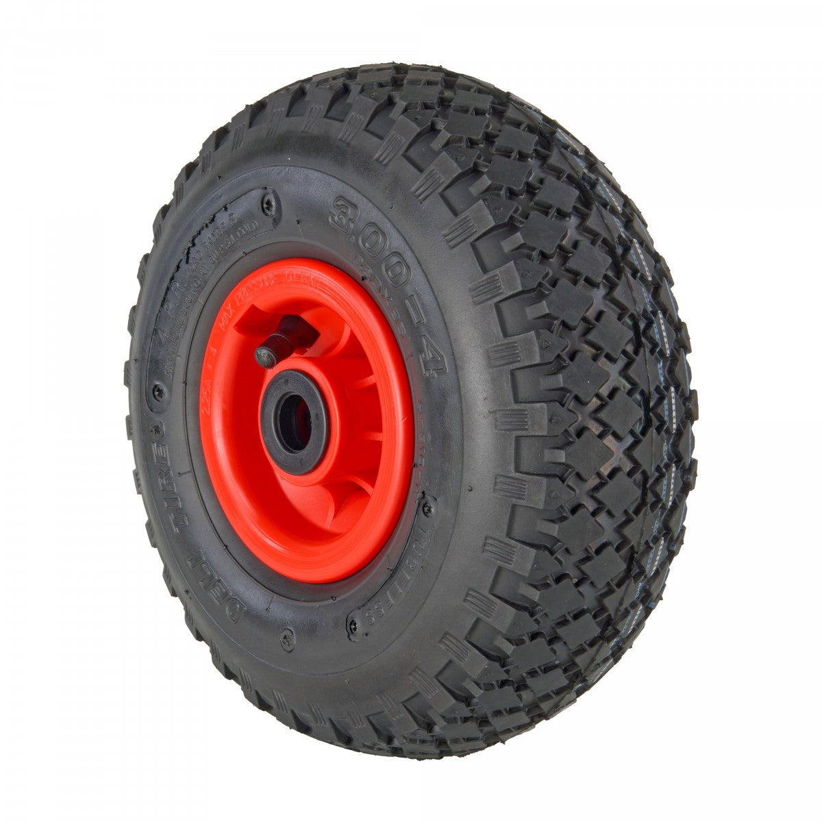 Deli Tyre Komplettrad 3.00-4, 4PR, TL, Deli S-310 - Block, KU, S-310 - Block / Kunststoff-Felge: 2.25Ax4 Ø:20