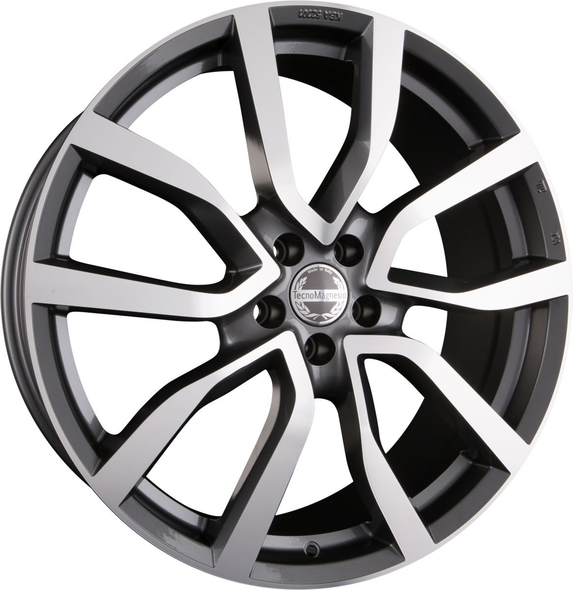 Tecnomagnesio Shake X Graphite Mirror Face Alufelge 9.5x21 Zoll ET35 LK 5x112 ML66.6 – Bild 2