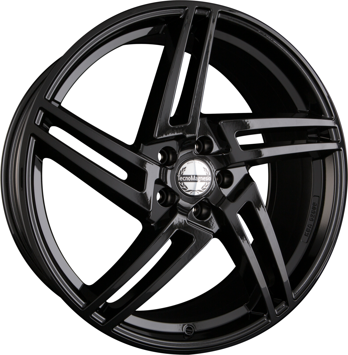Tecnomagnesio TM001 Glossy Black Alufelge 8x18 Zoll ET35 LK 5x112 ML66.6 – Bild 2