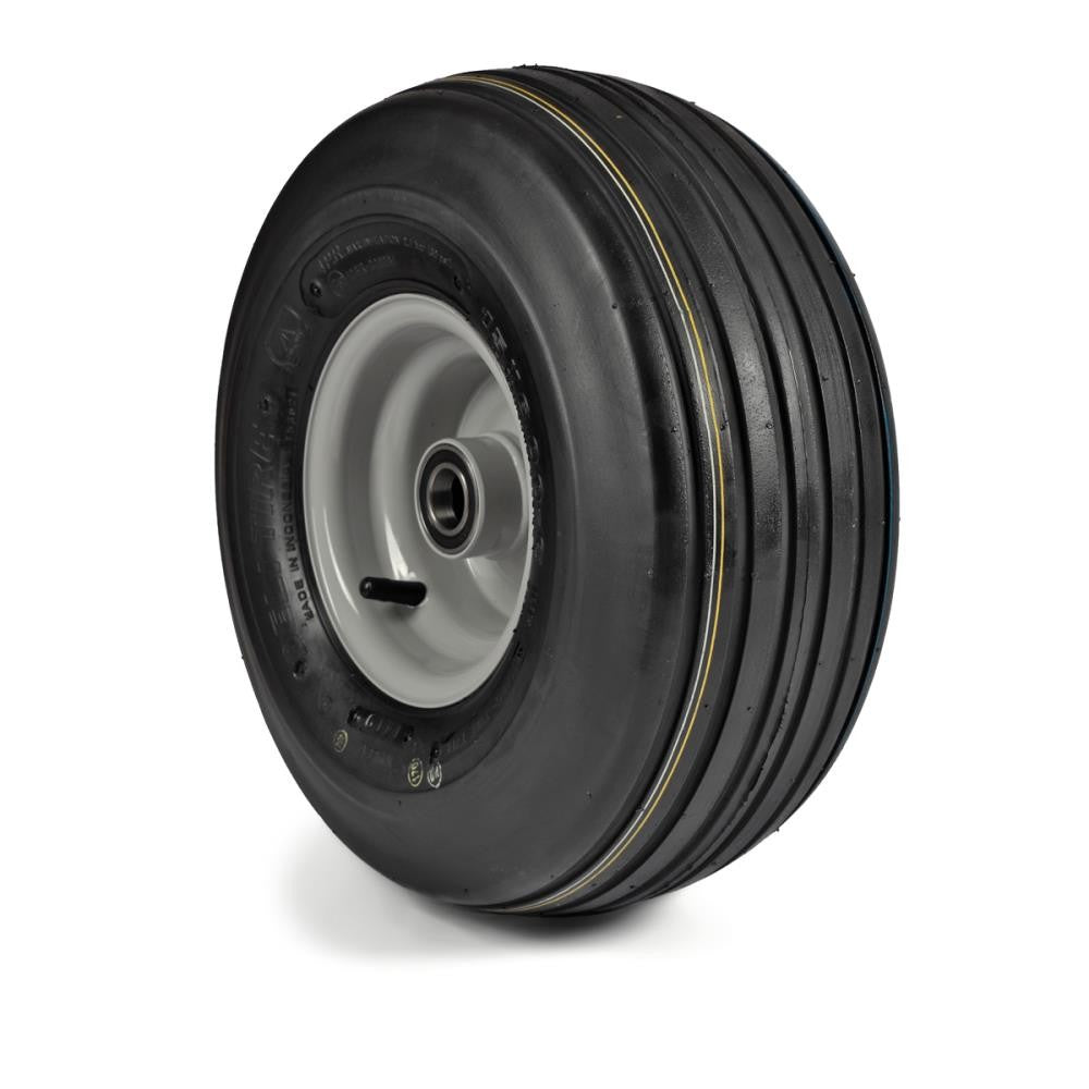 Deli Tyre Komplettrad 15x6.00-6, 6PR S-317 - Rille auf Stahlfelge 4.50Ax6 Ø:25 mm NL: 90 Kugellager Silber